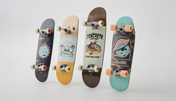 GLOBE Kids Softie Mini Skateboard - Natural/Por Vida 7.9"