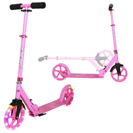 Přepravní koloběžka s velkými koly Story Urban GO! Růžová LED dioda