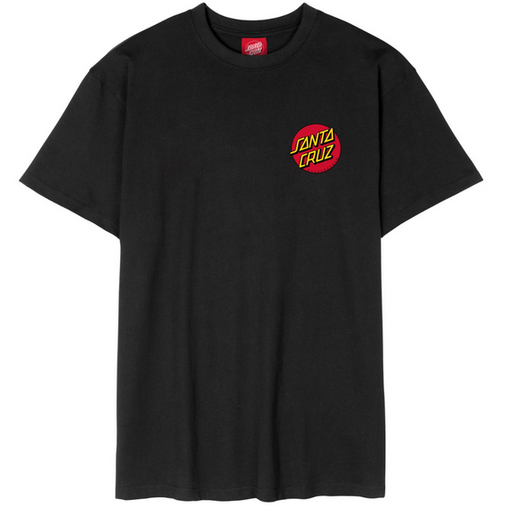 SANTA CRUZ Klasické tričko s puntíky na hrudi Black
