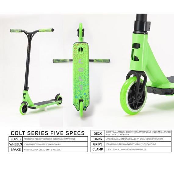 Blunt Scooters Colt S5 Complete Performance Scooter Green 84 cm