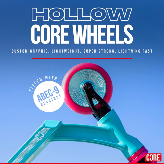 CORE CD1 Kompletní kaskadérská koloběžka červená/černá wys. 81 cm