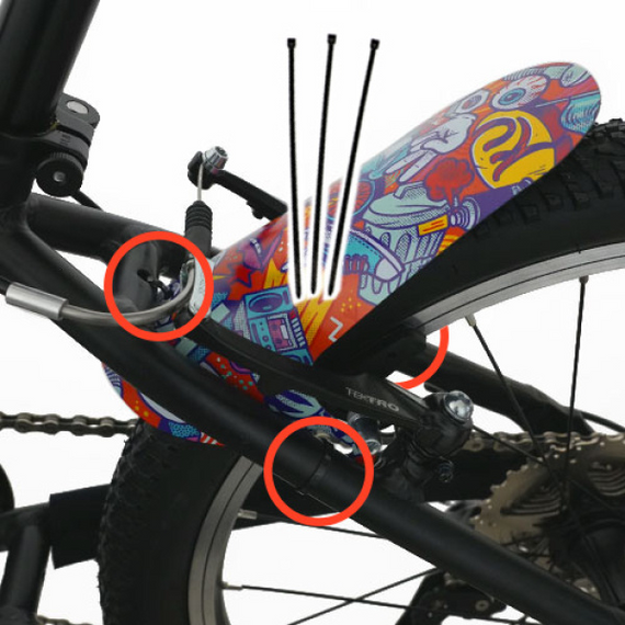 Błotniki do rowerów KUbikes z hamulcami V-Brake KUbikes Mudguards Komiks