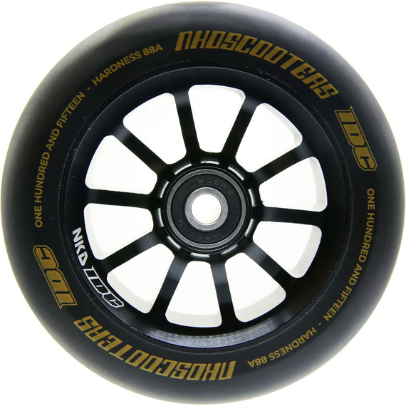NKD IDC Stunt Scooter Wheels Black and Yellow 115 mm