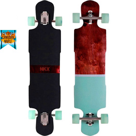 Carvingový longboard NKX City Action Green-Brown 99 cm