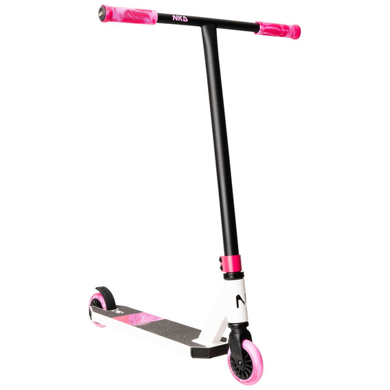 NKD Next Generation Lehká hliníková koloběžka pro mladé jezdce Bílo-růžová wys. 79,4 cm
