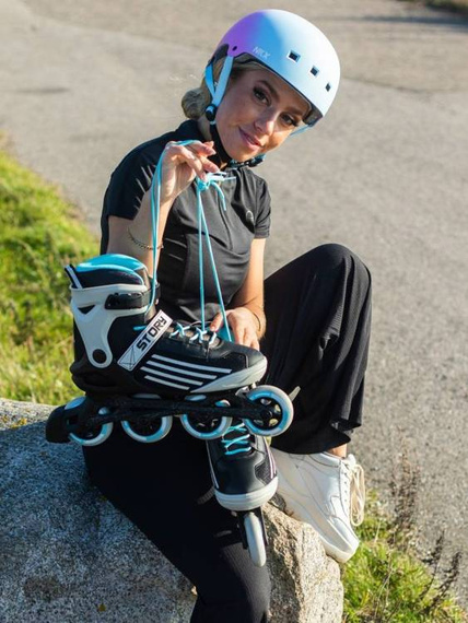 Univerzální kolečkové brusle Inline STORY Shockwave Red