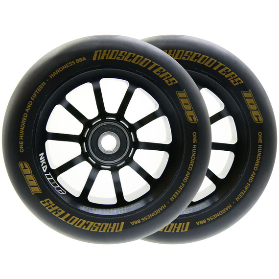 NKD IDC Stunt Scooter Wheels Black and Yellow 115 mm