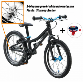 KUbikes 16S 2rychlostní superlehké dětské kolo Černá a modrá