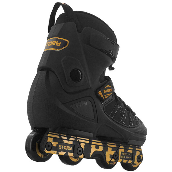 Rolki Agresywne Story Inline Aggressive Skates Czarno-Złoty