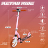 Hulajnoga Transportowa Miejska z Przednim Zawieszeniem Story Retro Ride Różowo-Biały