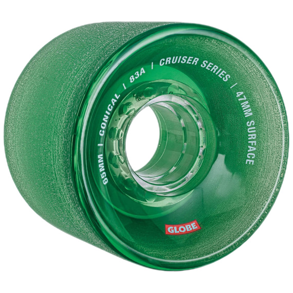 GLOBE Conical Cruiser Wheels Clear Forest Green 65 mm kolečka pro skateboard a longboard