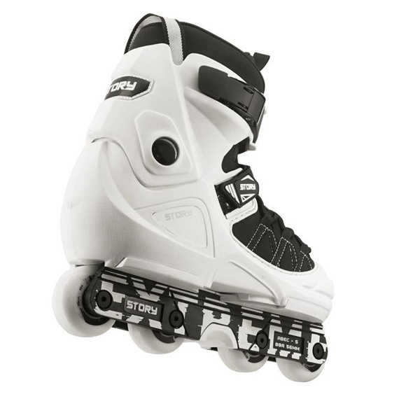 Rolki Agresywne Story Inline Aggressive Skates Biało-Czarny 