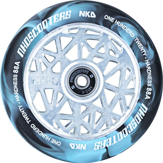 NKD Black Widow Blue/Silver 120 mm kolo koloběžky