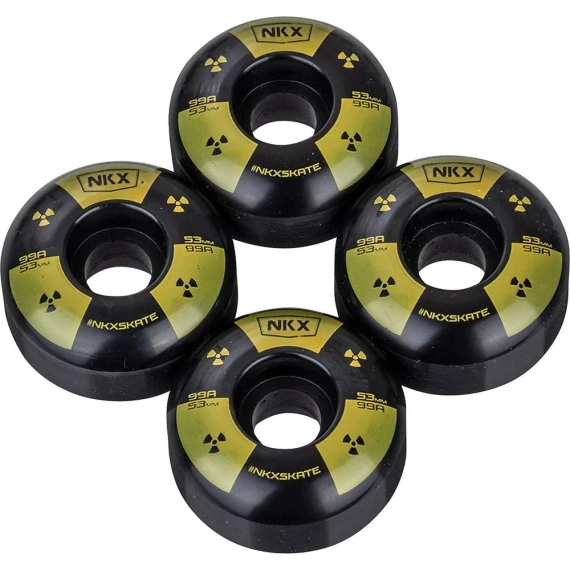 NKX Candy Series Toxic Black and Yellow 53mm 99A skateboardová kolečka
