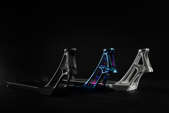 Platform Deck pro Ethic Pro Scooter Deck Pandemonium V2 460 mm Blue Chromed