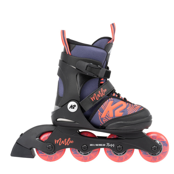 K2 Marlee nastavitelné kolečkové brusle pro děti Black-Purple-Coral