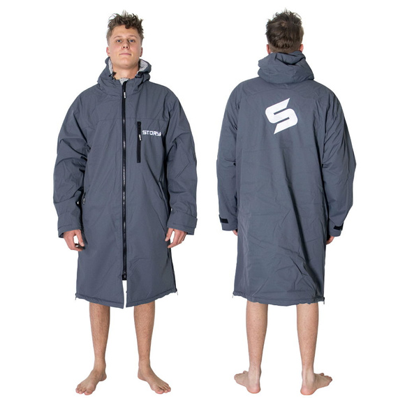 Pončo Poncho Jacket Story Change Robe Grey