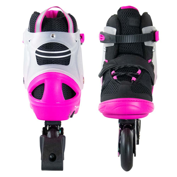 Story Motion Nastavitelné inline brusle Black Pink and Rainbow