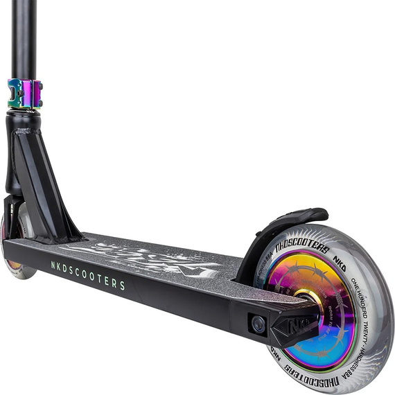 NKD Diesel Stunt Scooter Black and Rainbow 87 cm