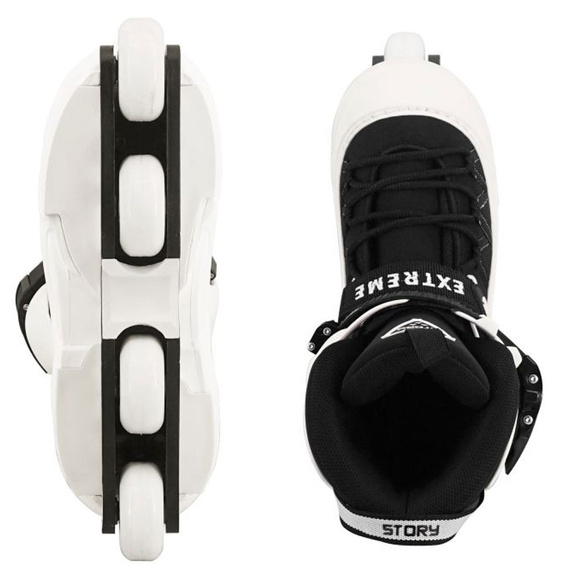 Rolki Agresywne Story Inline Aggressive Skates Biało-Czarny 