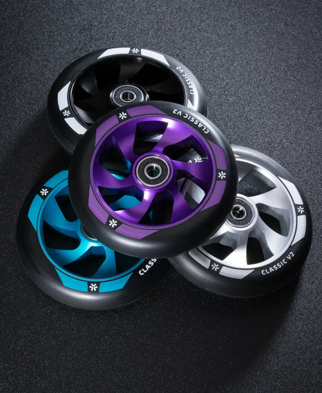 Kolečko koloběžky Union Classic V2 Pro Black and Purple Metallic 110 mm