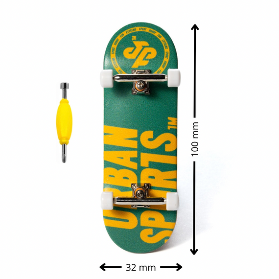 Fingerboard Skateboard Kompletní set-up Urban Sports Logo Green 32 mm