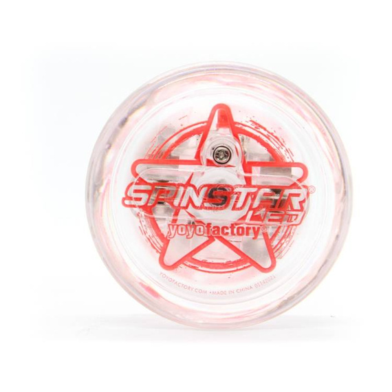 Yoyo Świecące YoYoFactory Spinstar LED Clear Body Czerwone