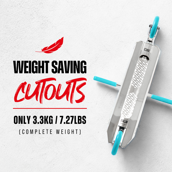 CORE CD1 Kompletní kaskadérská koloběžka červená/černá wys. 81 cm