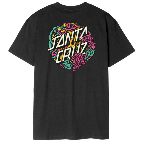 SANTA CRUZ Dressen Rose Crew Two T-Shirt Black