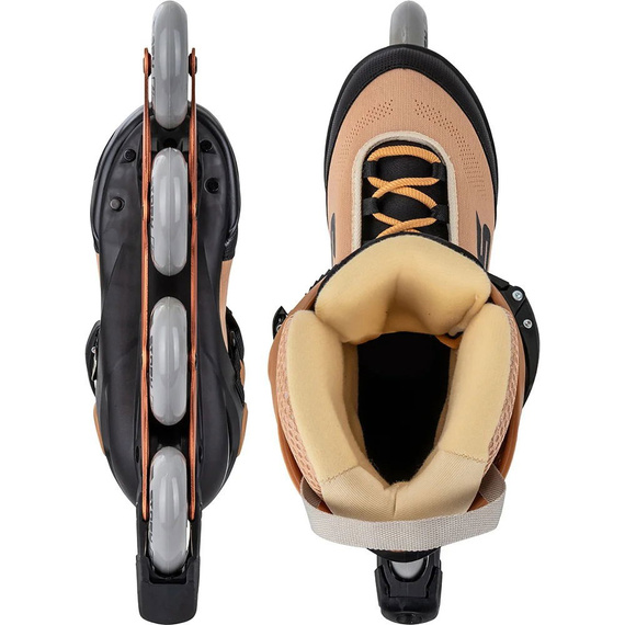 Univerzální kolečkové brusle Inline STORY Trust Brown