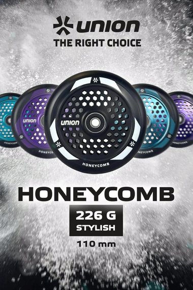 Union Honeycomb Pro Scooter Wheel Black Silver 110 mm