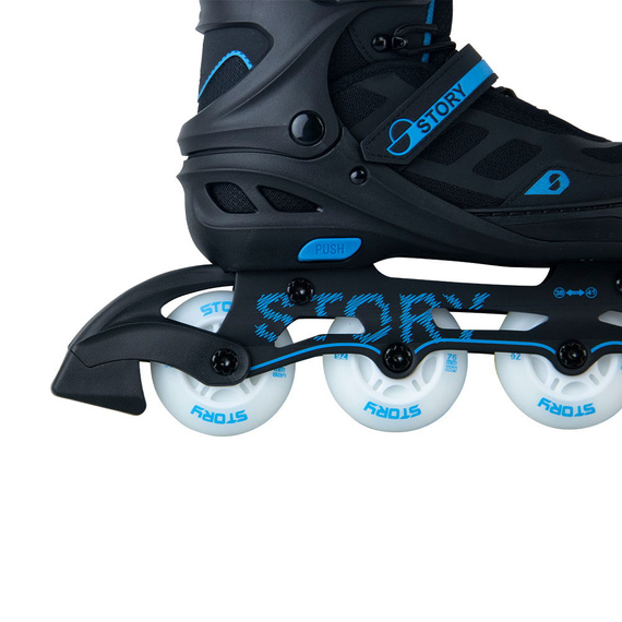 Story Fusion Nastavitelné inline brusle Blue LED