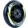 Story Inline brusle kolečka černá/žlutá 64 mm (8 ks) kolečka s ložisky pro kolečkové brusle.)