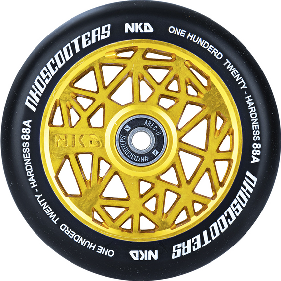 NKD Black Widow Black and Gold 120 mm kolo koloběžky