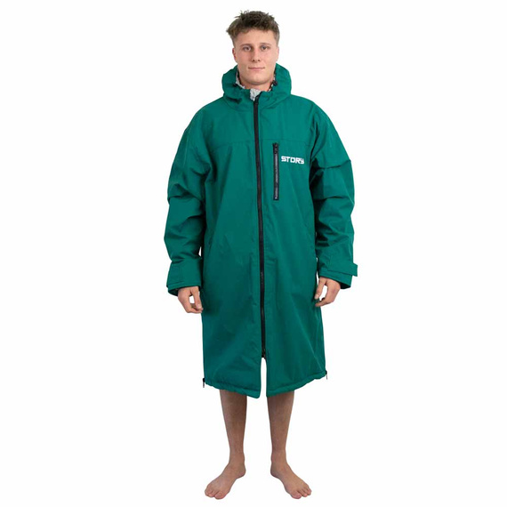 Poncho Ponczo Kurtka Story Change Robe Morska Zieleń
