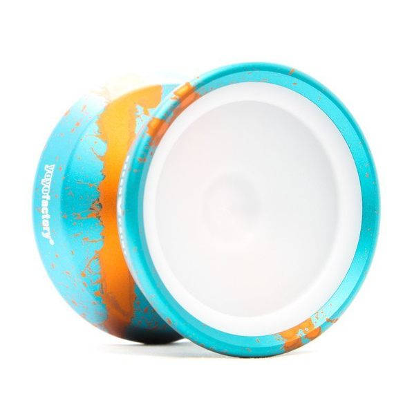 Kovové yoyo CzechPoint Pivot - Aqua Orange White