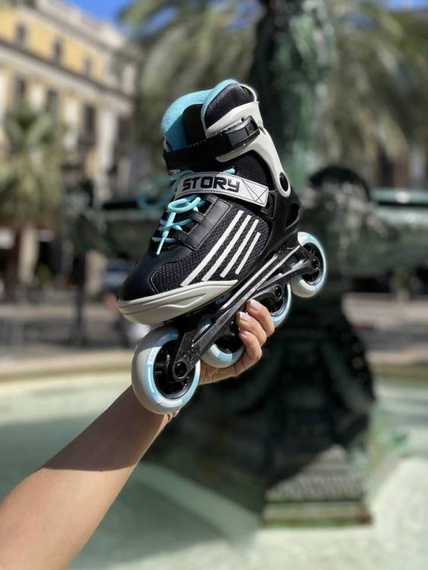 Inline STORY Shockwave univerzální válečky černé a šedé