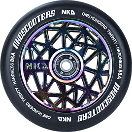 Black Widow Černé a duhové kolo koloběžky NKD 120 mm