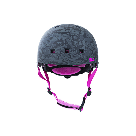 Skateboardová helma NKX Brain Saver BCP Black Pink S