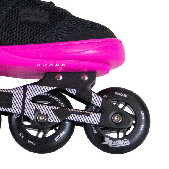 Story Motion Nastavitelné inline brusle růžovo-černé
