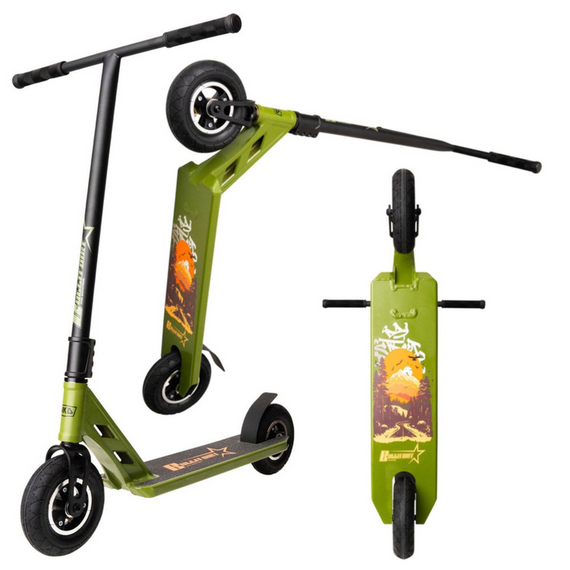 NKD Bullit Dirt Scooter Army Green 92 cm terénní výkonný skútr