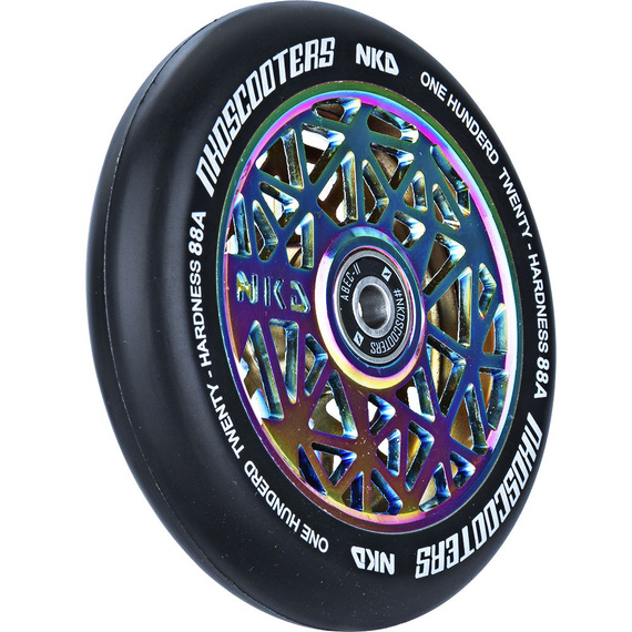 Black Widow Černé a duhové kolo koloběžky NKD 120 mm