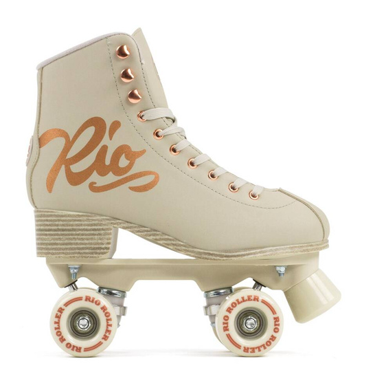 RIO ROLLER ROSE QUAD SKATES Krémové kolečkové brusle