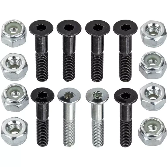 Montażówki NKX Skateboard 1" Black - Silver