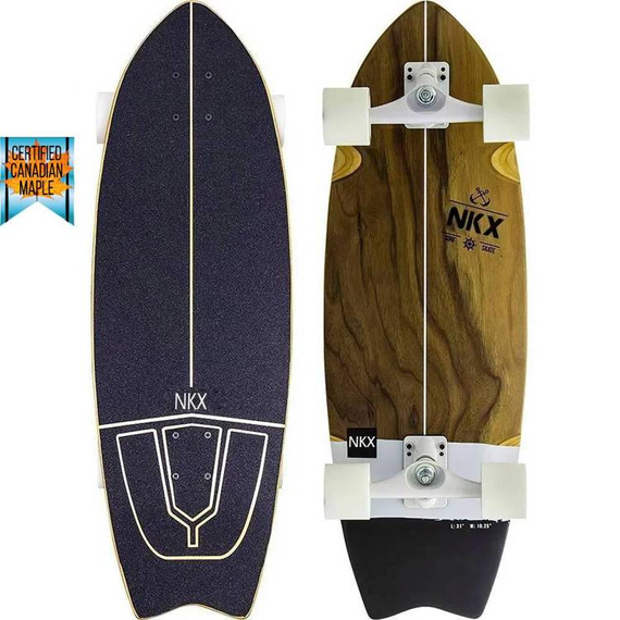 Surfskate Deskorolka do Surfingu NKX Maverick Black 31"