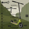 Terenowa Hulajnoga Wyczynowa NKD Bullit Dirt Scooter Army Green 92 cm