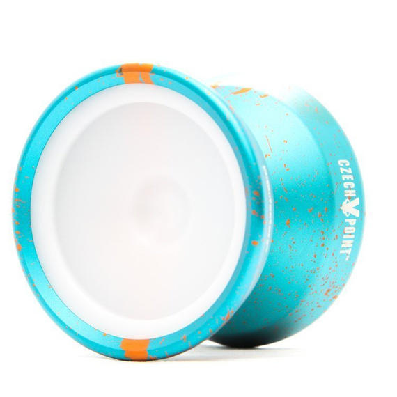 Kovové yoyo CzechPoint Pivot - Aqua Orange White