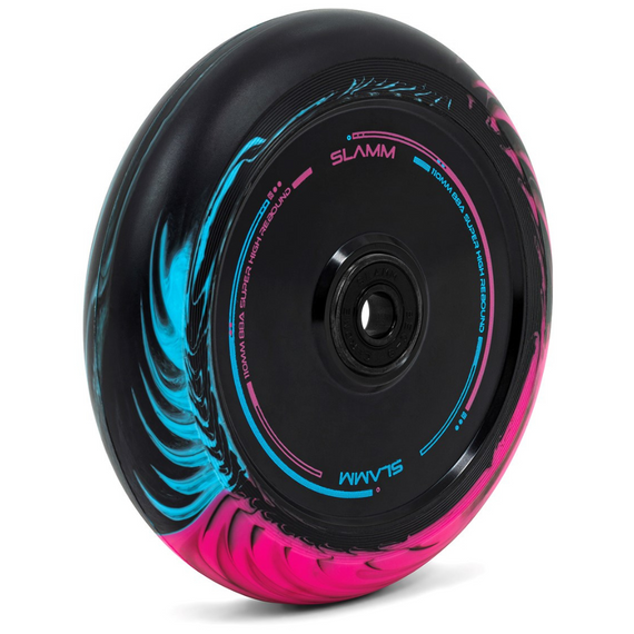Sada kol pro koloběžky SLAMM Swirl Hollow Core Black-Blue-Pink 110 mm
