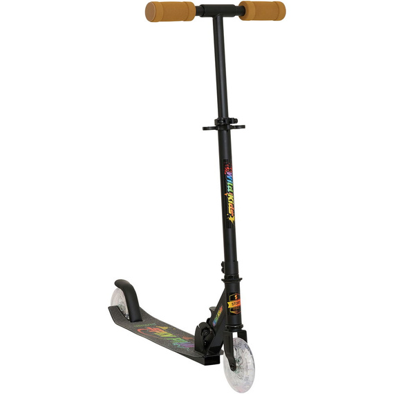 Příběh Divoké děti městské dopravy koloběžka černá LED wys. 73-85 cm