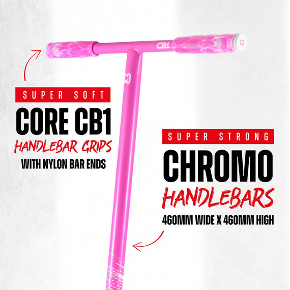 CORE CD1 Kompletní kaskadérská koloběžka modrá/černá wys. 81 cm